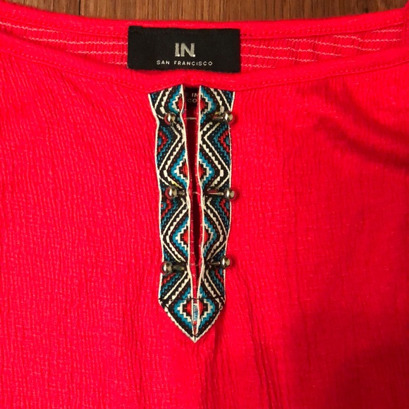 Knot front red tank size M - Picture 3 of 7